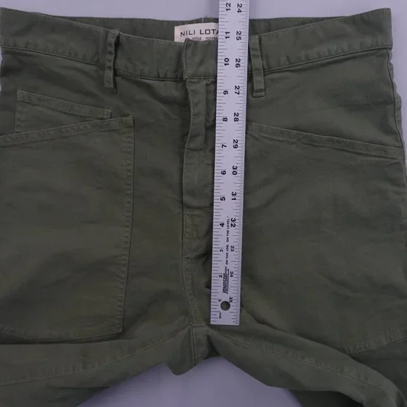 Nili Lotan Olive Green Cropped Ankle Pants - Picture 8 of 12
